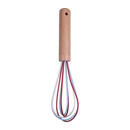 Mini Red, White & Blue Silicone Whisk by Makery™